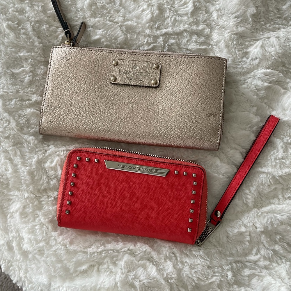 Lot of 2 zip around wallet wristlet
